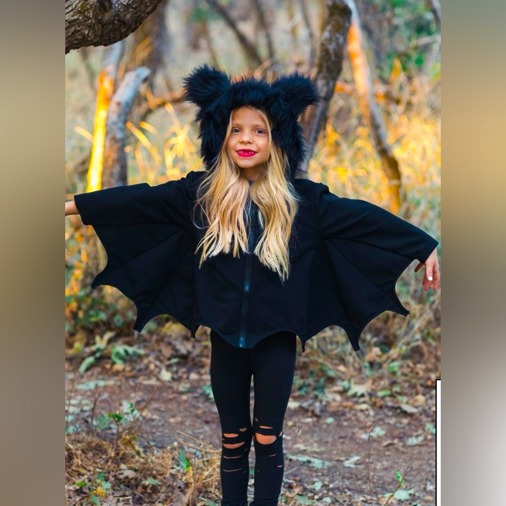 Girls Size Medium 2 Piece Bat Costume